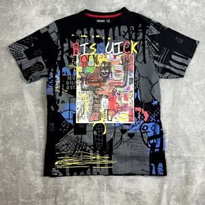 Contender T Shirt Mens L Black Bisquick Graphic Jean-Michel Style